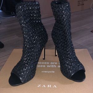 Zara mesh high heels